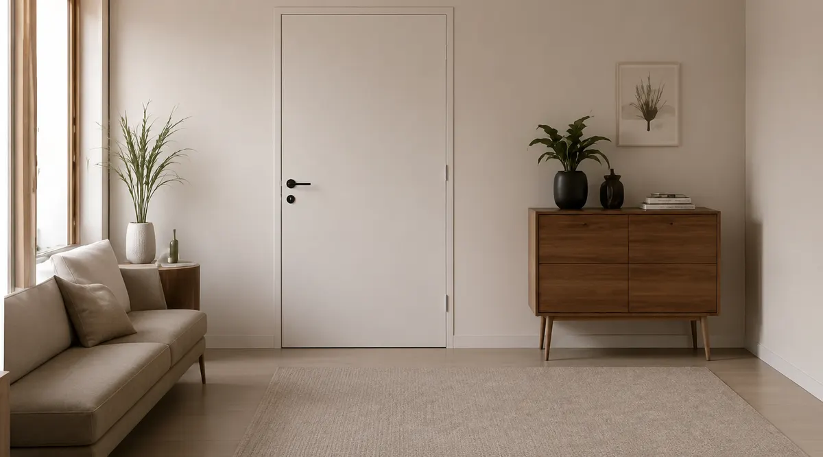 Frameless doors installed in a real home interior